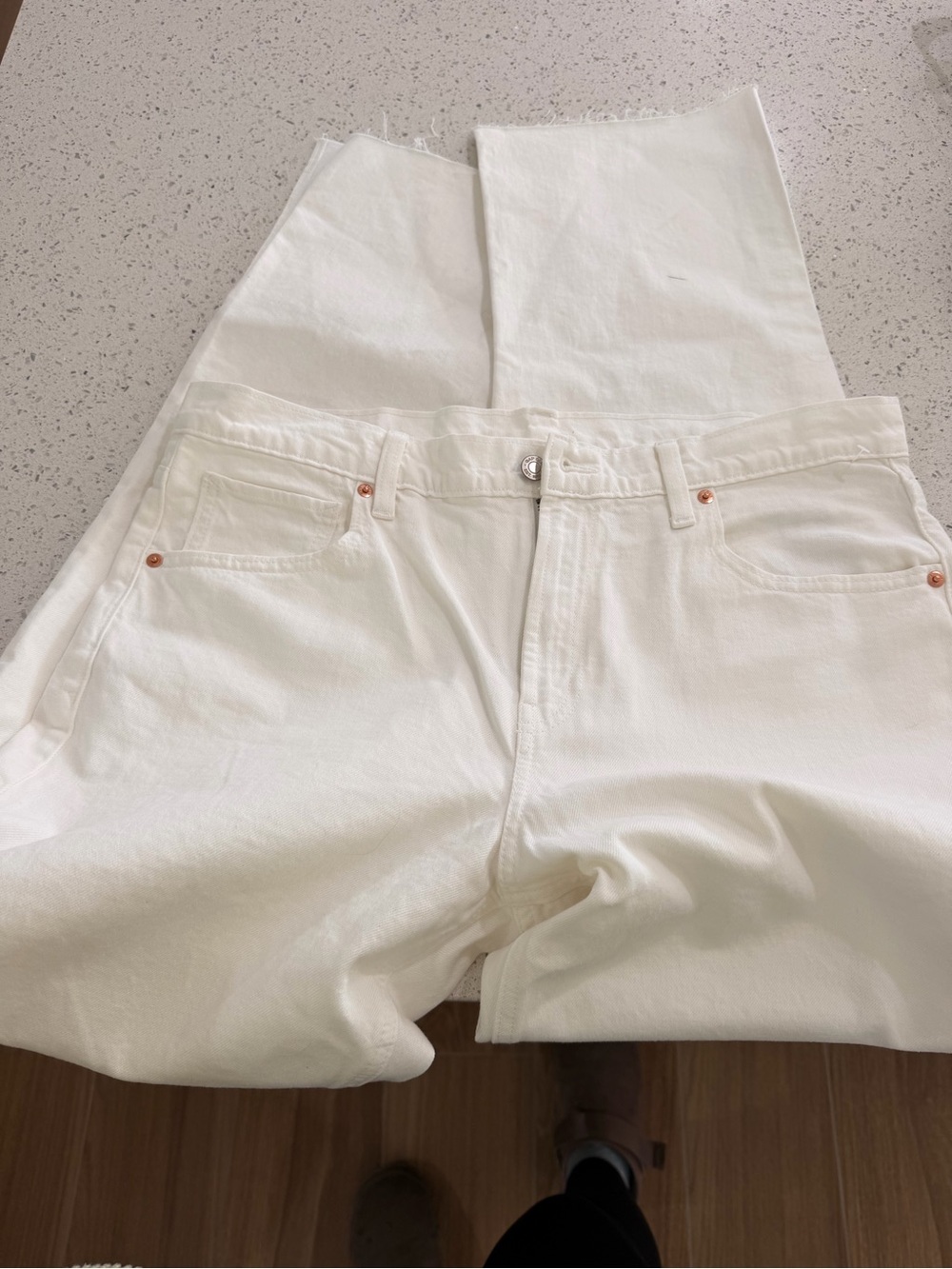 GAP White Straight-Leg Jeans